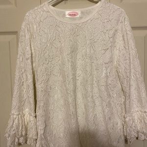 Sweet modesty white top